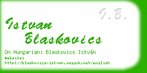 istvan blaskovics business card